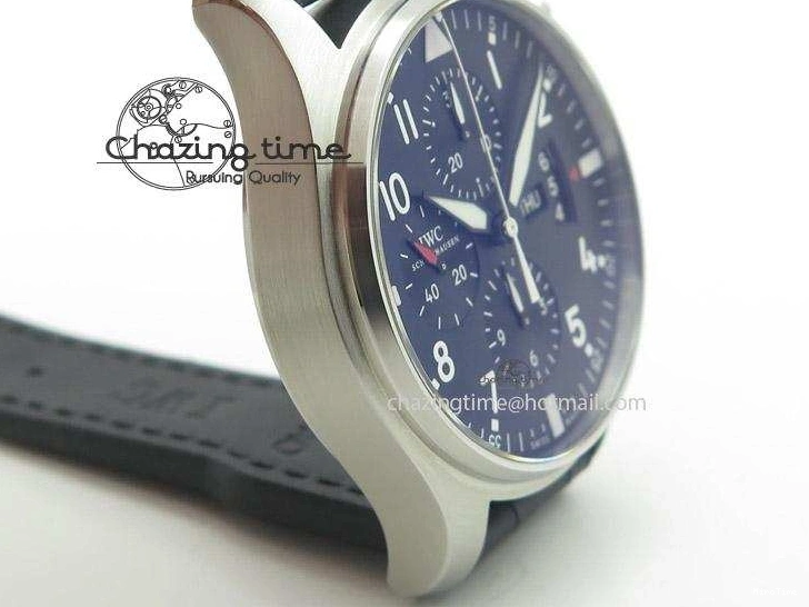 MIROTIME 0213 Soft Pilot Chrono 3777 43mm ZF 1:1 Best Edition Black Dial On Black Leather Strap A 7360